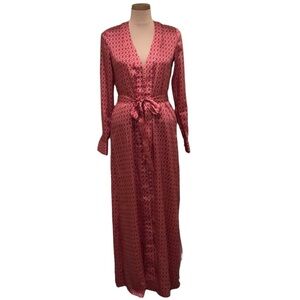 NWT Alexis Alpha Robe Size XS Red Geometric Print